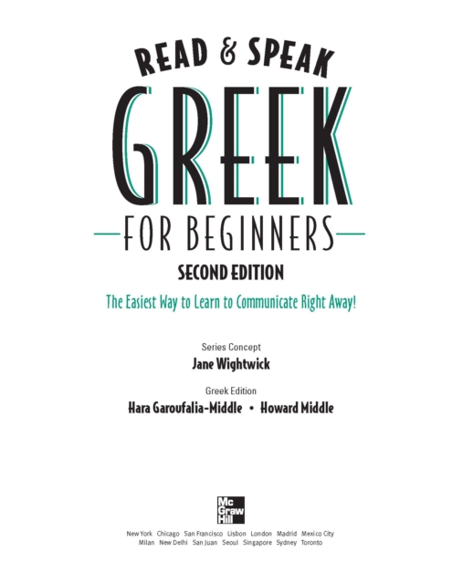 Read and Speak Greek for Beginners, 2nd Edition, PDF eBook
