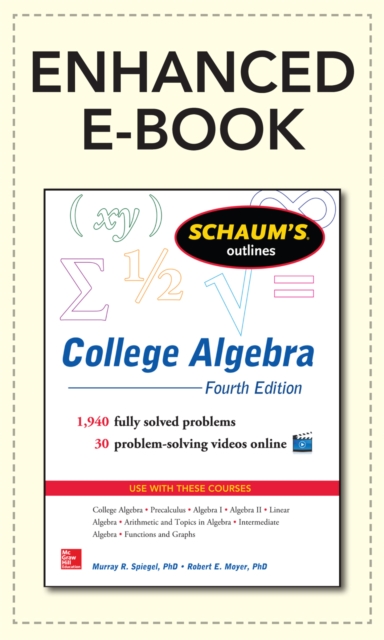 Schaum's Outline of College Algebra, Fourth Edition, EPUB eBook