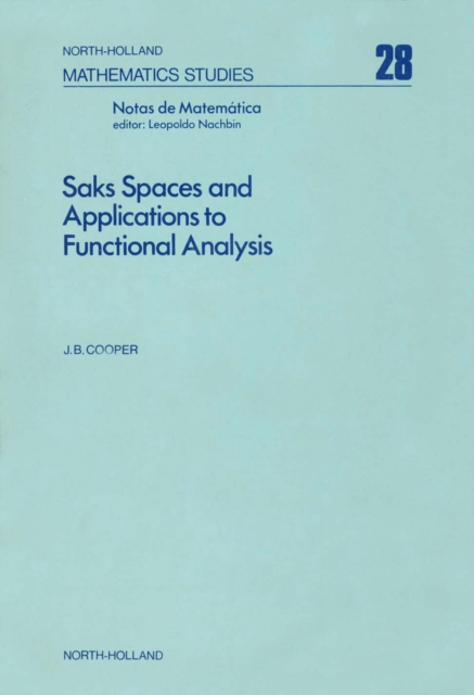 Saks Spaces and Applications to Functional Analysis, PDF eBook