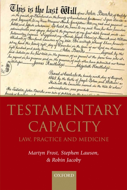 Testamentary Capacity : Law, Practice, and Medicine, PDF eBook