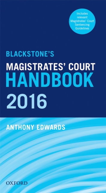 Blackstone's Magistrates' Court Handbook 2016, EPUB eBook