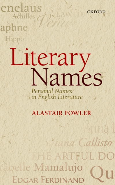 Literary Names : Personal Names in English Literature, EPUB eBook