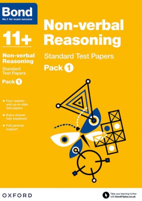Bond 11+: Non-verbal Reasoning: Standard Test Papers: Ready for the 2024 exam : Pack 1, Paperback / softback Book