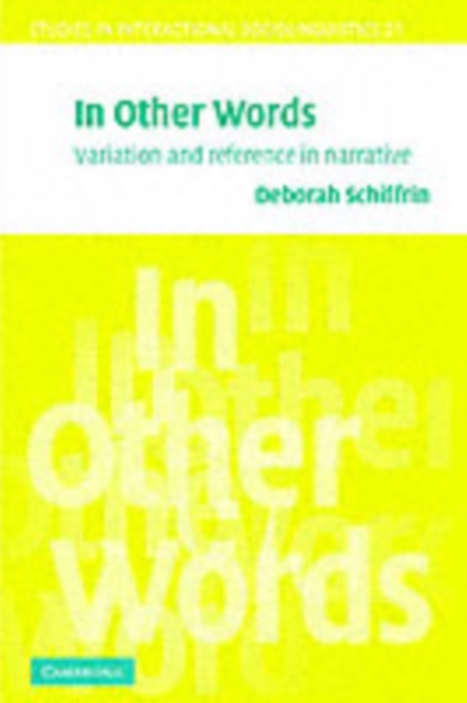 In Other Words : Variation in Reference and Narrative, PDF eBook