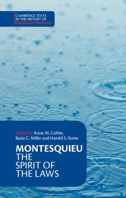 Montesquieu: The Spirit of the Laws, Paperback / softback Book