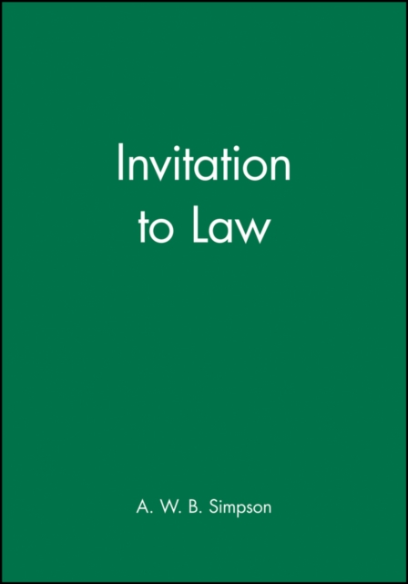 Invitation to Law, Paperback / softback Book