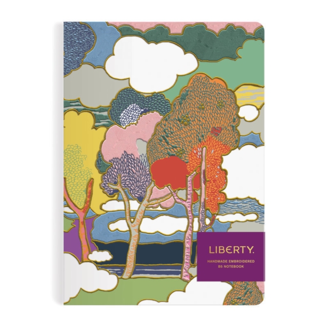 Liberty Prospect Road B5 Handmade Embroidered Journal, Diary or journal Book