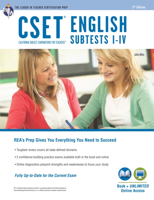 CSET English Subtests I-IV Book + Online, EPUB eBook