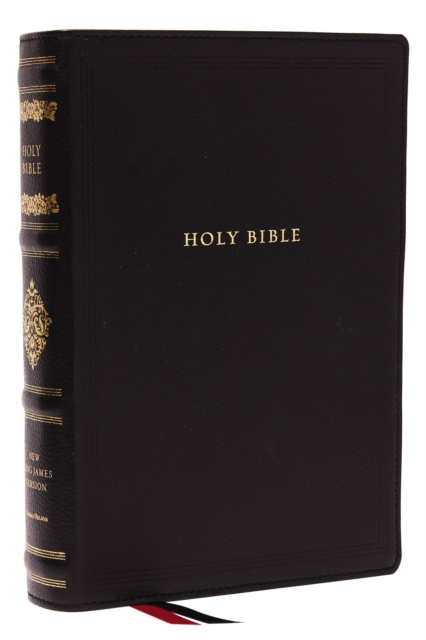 NKJV, Wide-Margin Reference Bible, Sovereign Collection, Genuine Leather, Black, Red Letter, Comfort Print : Holy Bible, New King James Version, Leather / fine binding Book