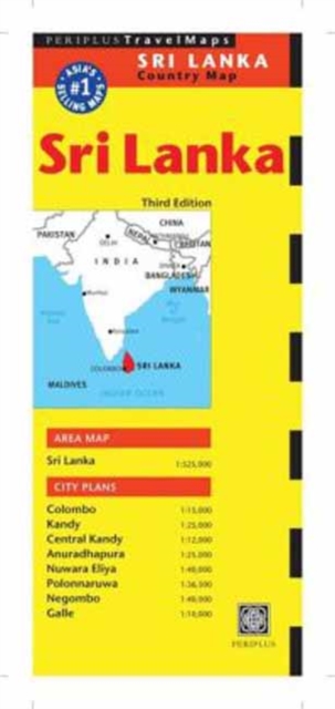 Sri Lanka Travel Map Third Edition, Sheet map, folded Book