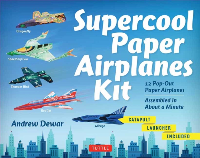 Supercool Paper Airplanes Kit : 12 Pop-Out Paper Airplanes Assembled in About a Minute: Kit Includes Instruction Book, Pre-Printed Planes & Catapult Launcher, Multiple-component retail product Book