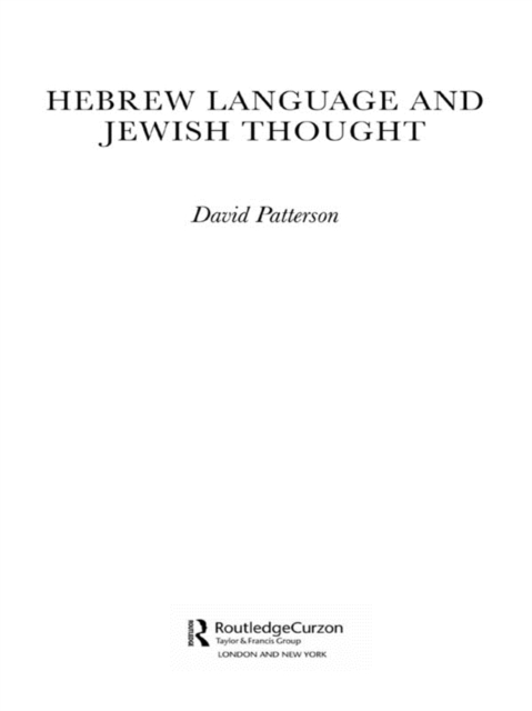 Hebrew Language and Jewish Thought, EPUB eBook
