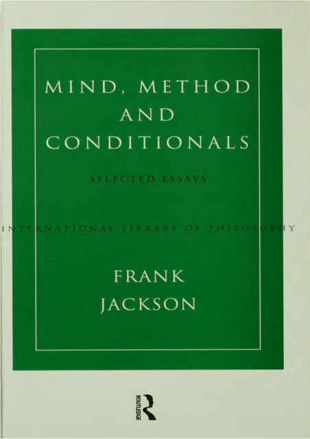 Mind, Method and Conditionals : Selected Papers, PDF eBook