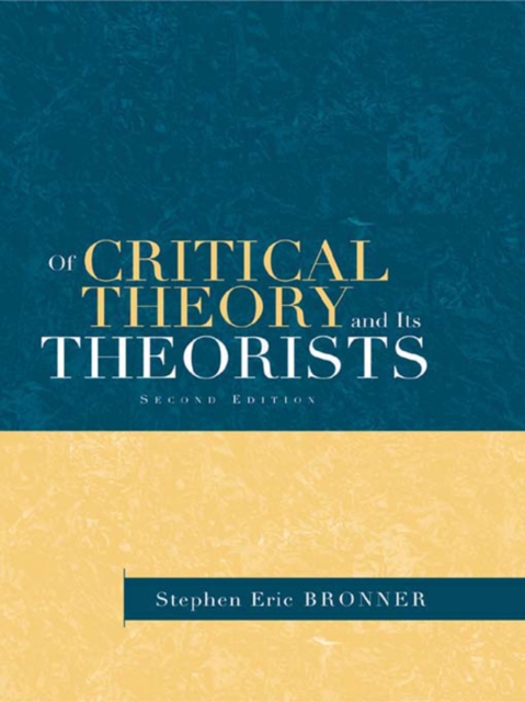 Of Critical Theory and Its Theorists, PDF eBook