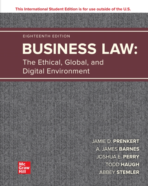 Business Law: The Ethical Global and Digital Environment ISE, EPUB eBook