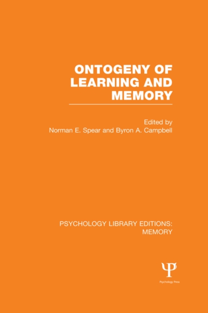 Ontogeny of Learning and Memory (PLE: Memory), PDF eBook