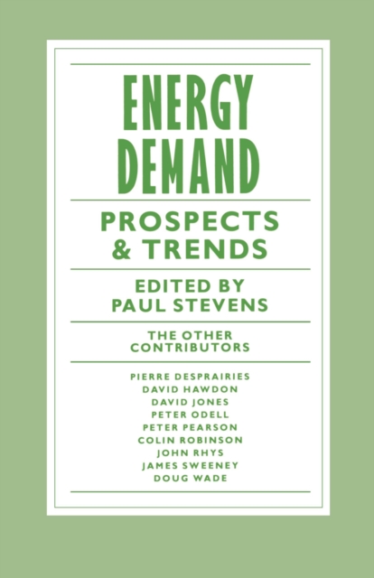 Energy Demand : Prospects and Trends, PDF eBook