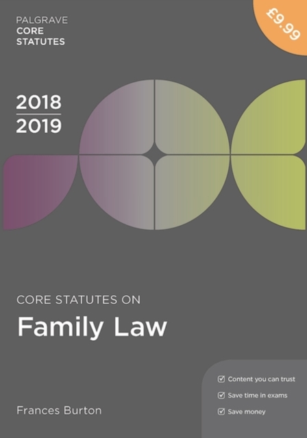 Core Statutes on Family Law 2018-19, Paperback / softback Book