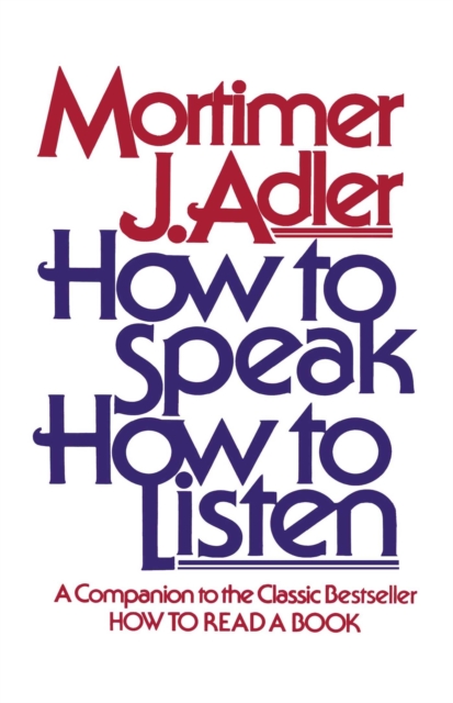 How to Speak How to Listen, EPUB eBook
