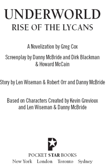 Underworld: Rise of the Lycans, EPUB eBook