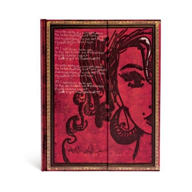 Amy Winehouse, Tears Dry (Embellished Manuscripts Collection) Ultra Unlined Hardcover Journal (Wrap Closure), Hardback Book