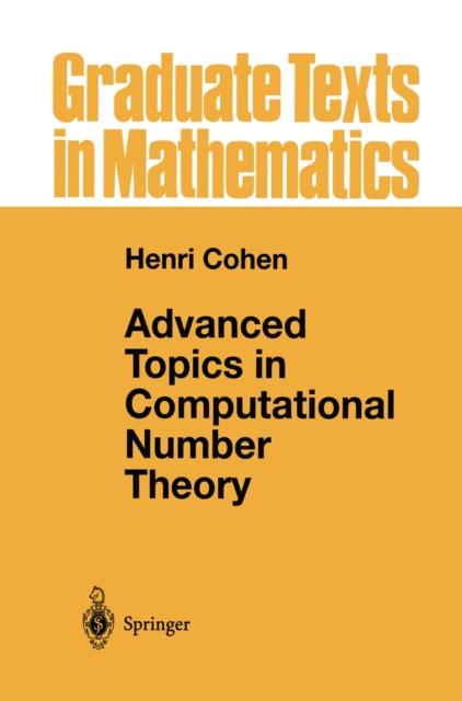Advanced Topics in Computational Number Theory, PDF eBook