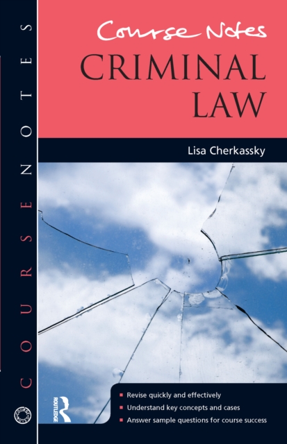 Course Notes: Criminal Law, PDF eBook