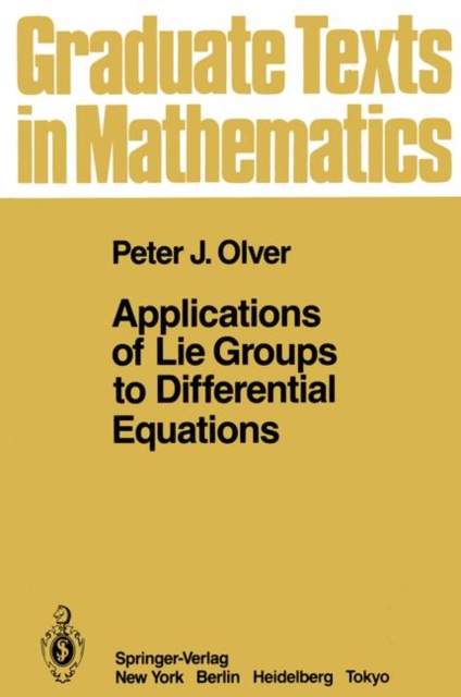 Applications of Lie Groups to Differential Equations, PDF eBook