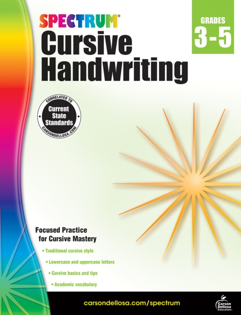 Spectrum Cursive Handwriting, Grades 3 - 5, PDF eBook