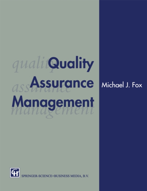 Quality Assurance Management, PDF eBook