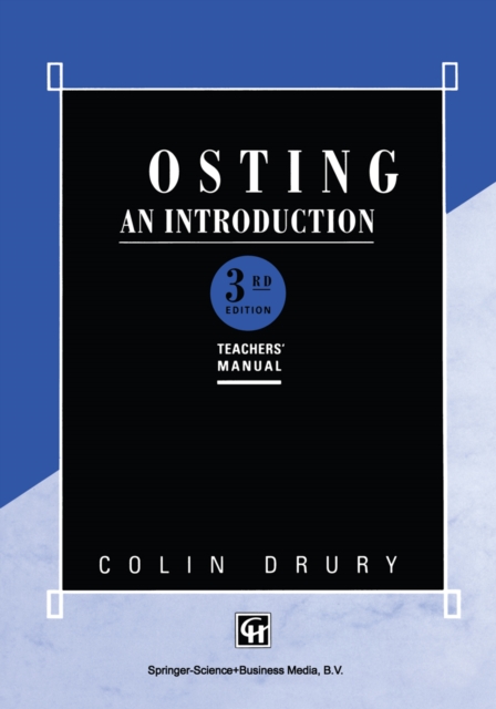 Costing : An introduction Teachers' Manual, PDF eBook