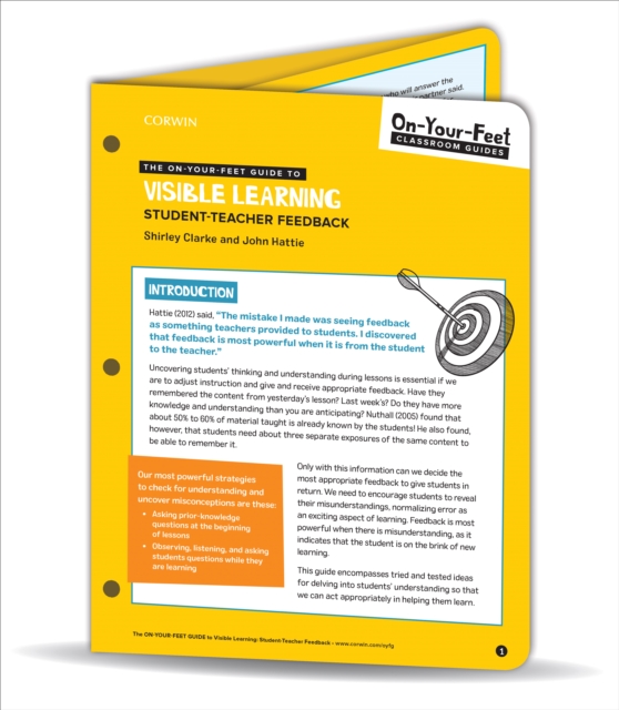 The On-Your-Feet Guide to Visible Learning : Student-Teacher Feedback, Loose-leaf Book