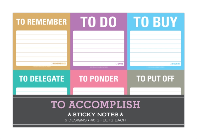 Knock Knock To Accomplish Sticky Note Packet, Other printed item Book