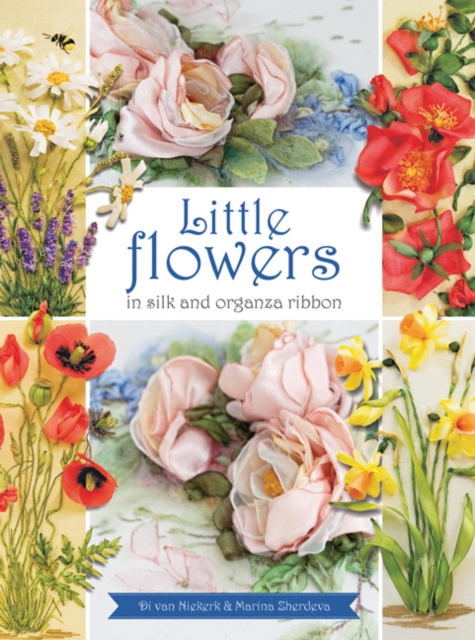 Little Flowers in silk and organza ribbon, PDF eBook