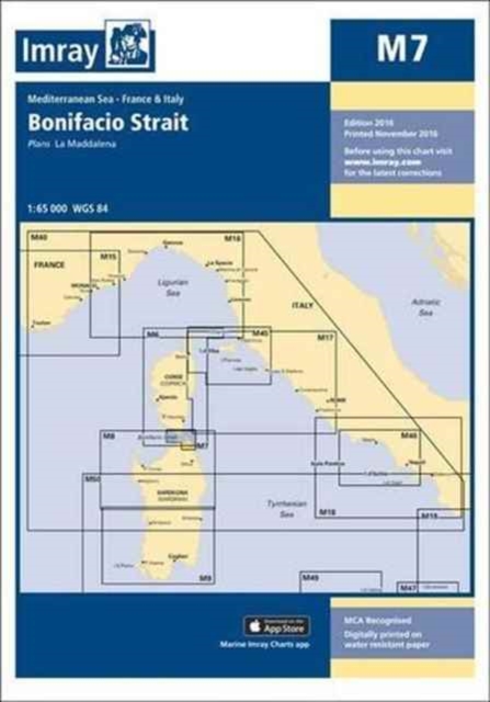 Imray Chart M7 : Bonifacio Strait, Sheet map, folded Book