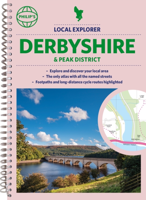 Philip's Local Explorer Street Atlas Derbyshire and the Peak District, Spiral bound Book