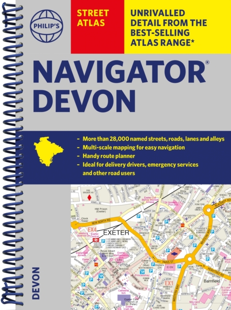 Philip's Navigator Street Atlas Devon, Spiral bound Book