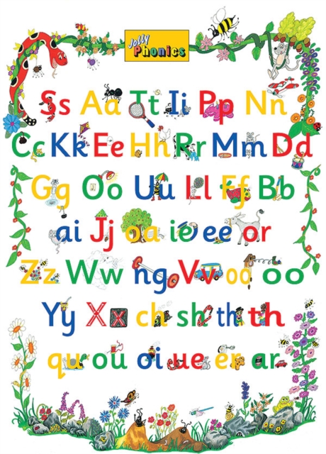Jolly Phonics Letter Sound Poster : in Precursive Letters (British English edition), Poster Book