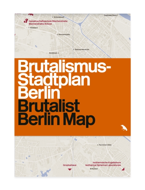 Brutalist Berlin Map : Brutalismus-stadtplan Berlin, Sheet map, folded Book