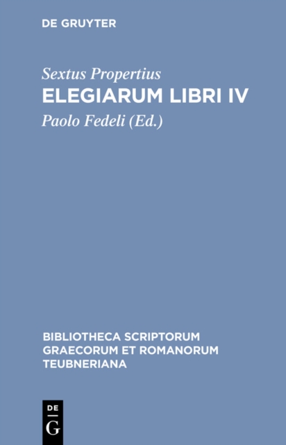 Elegiarum libri IV, PDF eBook