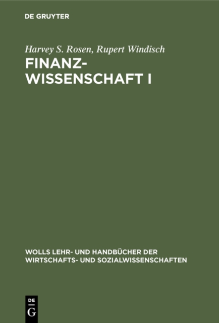 Finanzwissenschaft I, PDF eBook