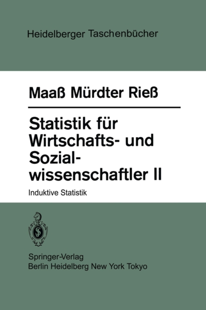 Statistik fur Wirtschafts- und Sozialwissenschaftler II : Induktive Statistik, PDF eBook