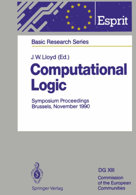 Computational Logic : Symposium Proceedings, Brussels, November 13/14, 1990, PDF eBook