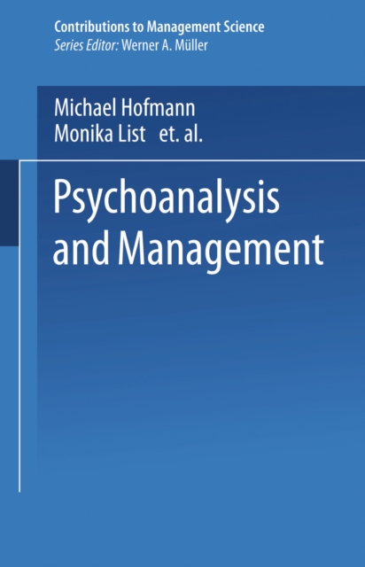 Psychoanalysis and Management, PDF eBook