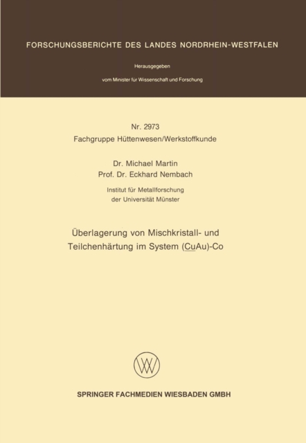 Uberlagerung von Mischkristall- und Teilchenhartung im System (CuAu)-Co, PDF eBook