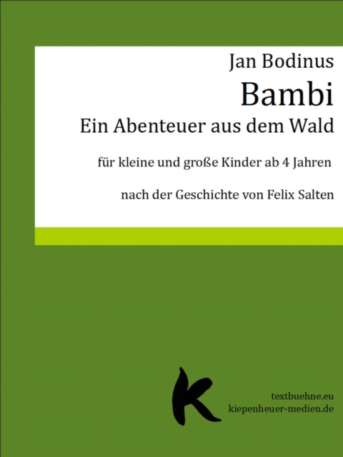 Bambi : Eine Lebensgeschichte aus dem Walde, EPUB eBook