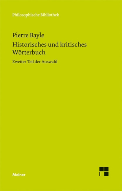 Historisches und kritisches Worterbuch : Zweiter Teil der Auswahl, PDF eBook