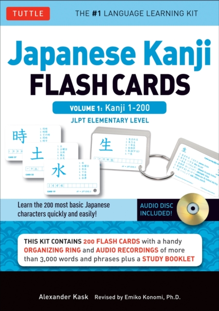 Japanese Kanji Flash Cards Kit Volume 1 : Kanji 1-200: JLPT Beginning Level: Learn 200 Japanese Characters Including Native Speaker Audio, Sample Sentences & Compound Words Volume 1, Multiple-component retail product Book