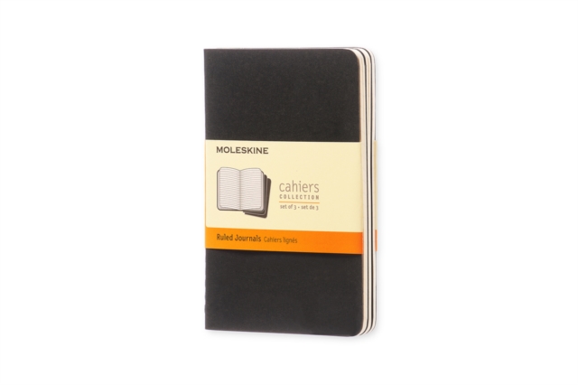Moleskine Ruled Cahier - Black Cover (3 Set), Multiple copy pack Book