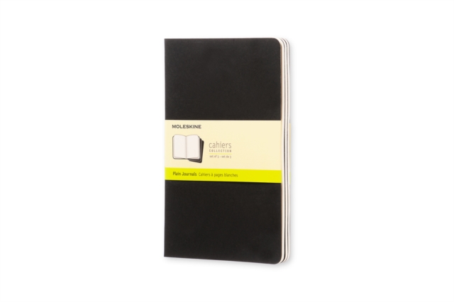 Moleskine Plain Cahier L - Black Cover (3 Set), Multiple copy pack Book